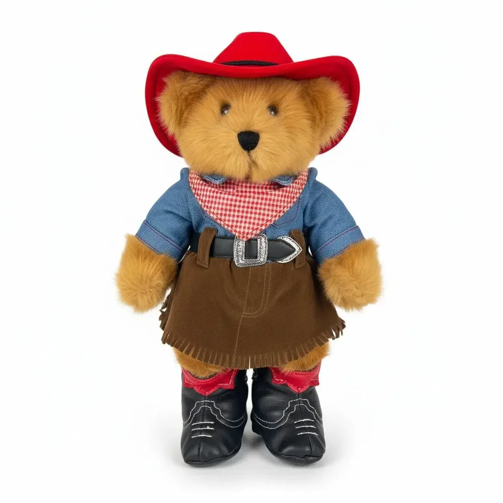 Russ Moondance Cowboy Western Bear Red Hat Boots Outfit Stand 1997 Plush Toy 11